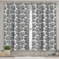 thumbnail image 2 of Ambesonne Black and White Valance & Curtain, Foliate Theme, 55"x45", Black White, 2 of 6