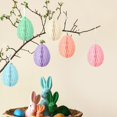 thumbnail image 6 of Dserhfy 6 Pcs Easter Egg Paper Ornaments 3D Colorful Honeycomb Easter Egg Ball Ornament for Kindergarden Shoping Mall Classroom Tree Decoration, 6 of 8