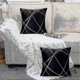 thumbnail image 2 of Velvet Black Cushion Cover Set Of 2 Gold Geometric Outdoor Sofa Decor - jjS 26-27s, 2 of 5