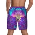 thumbnail image 3 of Kdxio Elephant In Tribal Style Print Men'S Swim Trunks With Compression Liner 7 Inch Inseam Quick Dry Swim Shorts, 3 of 7