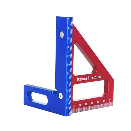 

Woodworking Measuring Ruler 4590 Degree Triangle Scriber Protractor Aluminum Alloy Measuring Tool for Engineer Carpenter