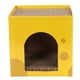 thumbnail image 1 of Cheese-shaped cardboard scratching house for cats, interesting house for resting and playing, 1 of 4
