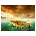 thumbnail image 2 of Great Ocean Road Australia Green - Modern Seascape Canvas Artwork, 2 of 3