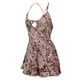 thumbnail image 3 of Traje de baño de una pieza para mujer, ropa de playa, sin espalda, con flores. Rosado, 3 of 9