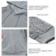 thumbnail image 3 of Sudaderas con capucha informales para mujer, camisetas con cordón de ganchillo de manga larga, sudaderas con cordón y bolsillo para otoño invierno, gris claro S, 3 of 6