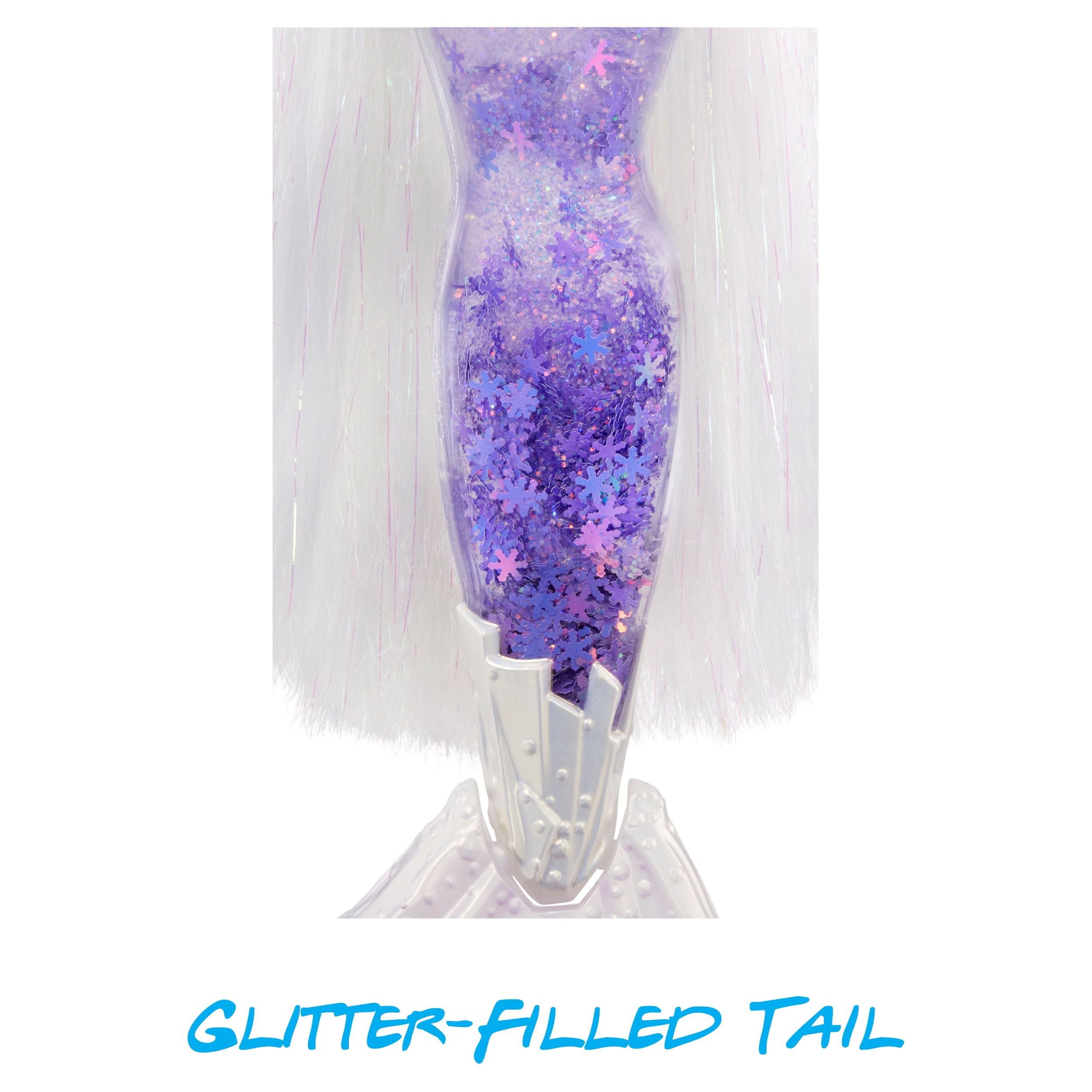 Mermaze Mermaidz Winter Waves Crystabella Mermaid Fashion Doll with Color Change Fin, Glitter-Filled Tail and Accessories Ages 4+