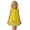 Z2-Yellow, variant on Wdgfv Girls Summer Dresses Casual Comfortable Flutter Sleeve Striped Round Neck Belted Toddler Kids Dress Age 3-7 Green 5-6 Years