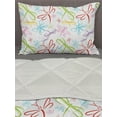 thumbnail image 3 of Dragonfly Comforter & Sham Bedding Set, Insects Winged Freedom Colorful Animal Illustration, 3 pcs Duvet Set Microfiber Filling Quilt, 5 Sizes, Multicolor, by Ambesonne, 3 of 4