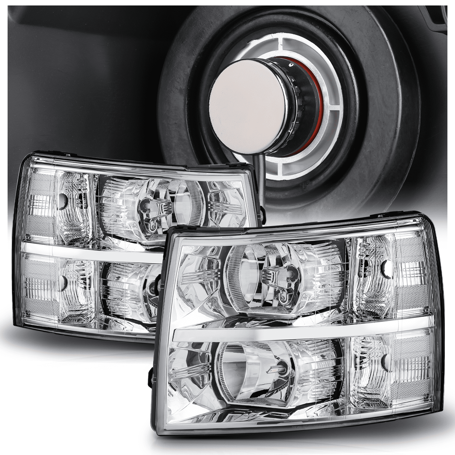 MAUTO Headlight Assembly with PreAssembled 6000K LED Bulbs for 0713