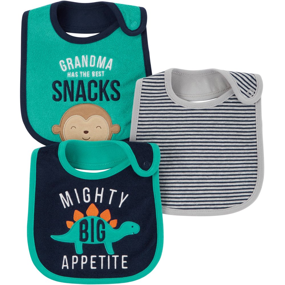 Child of Mine by Carter's Newborn Baby Boy 3 Pack Bibs
