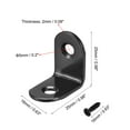 thumbnail image 3 of Uxcell L Shape 25mmx25mmx16mm Black Corner Brace Angle Bracket 10 Pack, 3 of 5
