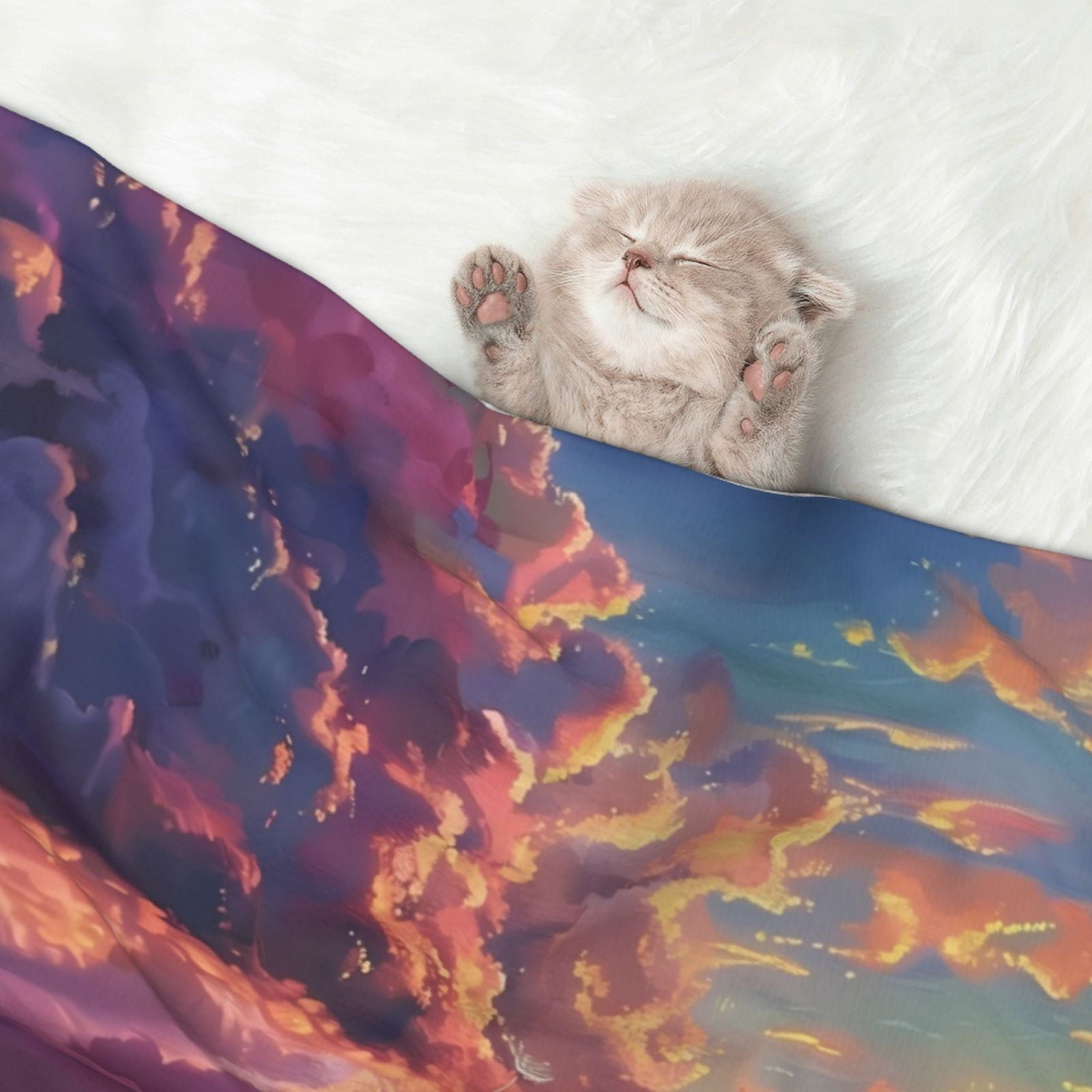 Naloa Dreamy Dandelion Sunset Dog Blanket, 3 Sizes Cat Blanket for Indoor Cats Large Medium Small Dog Gifts-Medium