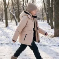 thumbnail image 5 of NEIKU Boys Winter Jacket Waterproof Fleece Lined Hooded Winter Puffy Cotton Coat Outdoor Jacket Khaki 6-7Y, 5 of 6
