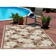 61'' x 90'' Indoor/Outdoor Donovan Rug, Nutty