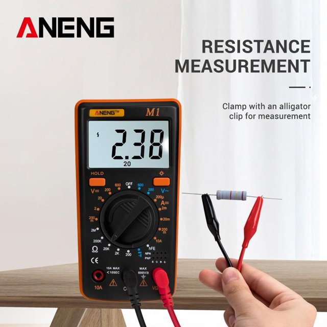 ANENG Auto Range True RMS Multímetro AC DC Voltaje Ohm Capacitancia NCV Tester