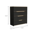 thumbnail image 3 of 3 Piece Black Bedroom Furniture, Interlocking System / Fast Assembly with Pre - drilled Holes, 3 of 4