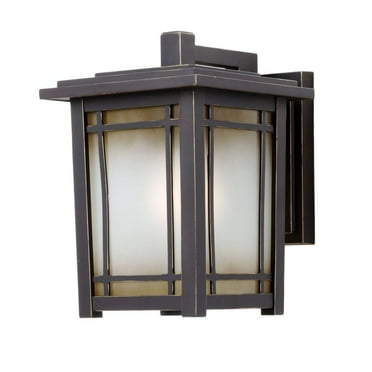 Home Decorators Collection Port Oxford 1-Light Oil Rubbed Chestnut Motion Sensing Outdoor Wall Mount Lantern