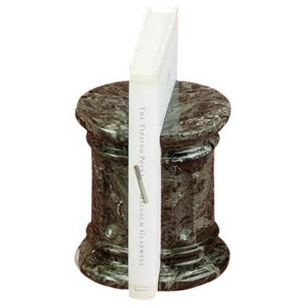 Jade Bookends - Jade Green Round Marble Bookends