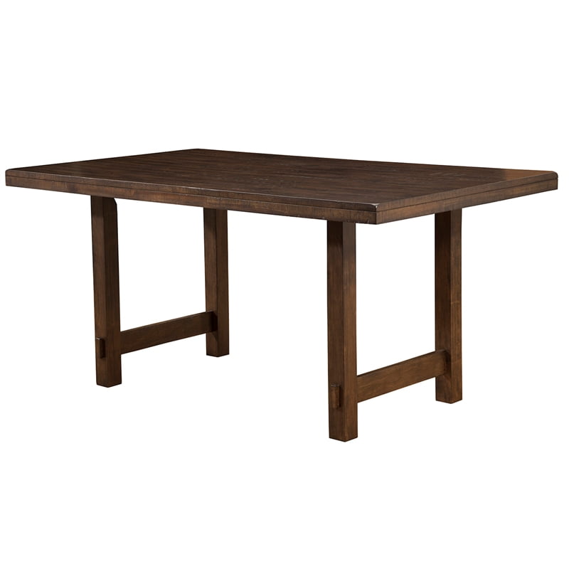Allora Wood Dining Table in Walnut (Brown) - Walmart.com