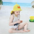 thumbnail image 2 of s-upf50+petit Canard Jaune Chapeau Pour Bb Et Enfant Ajustable - Couvre La Tte & Le Cou Des Enfants Toute La Journe, 2 of 4