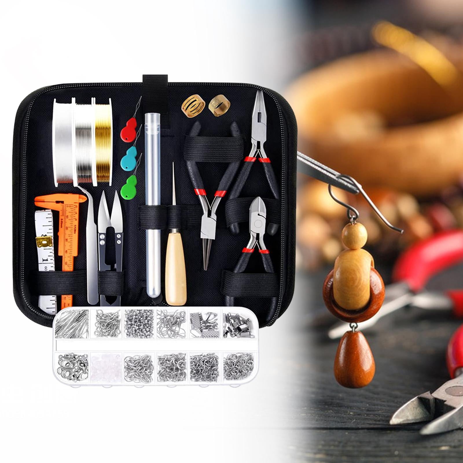 HILABEE Jewelry Making Supplies Jewelry Making Tools Set Threaders Jewelry Repair Tool for Hangmade Adults Crafting with Storage Case