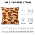 thumbnail image 5 of SHANXI  Pepperoni Pizza Pillow Case Fantasy Delicious Food Home Decor Cushion Covers for Couch Bedroom Sofa Living Room Bed Chair Standard Size  18x18in, 5 of 5