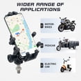 thumbnail image 4 of Black Motorcycle Phone Holder with M8 Ball Head - Adjustable Octopus Design, Shockproof & Anti-Theft Lock Included, Made of Nylon and Aluminum Alloy, 426g, Package Size 16.2*10.1*11cm, No Charging, 4 of 6