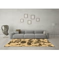 thumbnail image 3 of Ahgly Company Indoor Square Abstract Brown Modern Area Rugs, 7' Square, 3 of 4