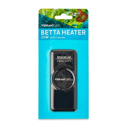 Vibrant Life Betta Aquarium Heater for Fish Tanks up to 3 Gallon, 15 W
