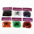 thumbnail image 5 of 6 PACK Halloween Neon Webs, Neon Webbing,Neon Cobwebs & Neon Spiderweb with Spiders Decorations (Pack of 6), 5 of 7