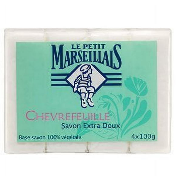 Le Petit Marseillais Bath and Body 4 Soaps (4 Barsx100g=400g) (chevrefeuille)