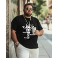 thumbnail image 5 of Men's T-Shirt Hello Giraffe Wearing Sunglasses Short Sleeve Casual Tee Classic Crew Neck T-Shirt for Men, L, 5 of 7