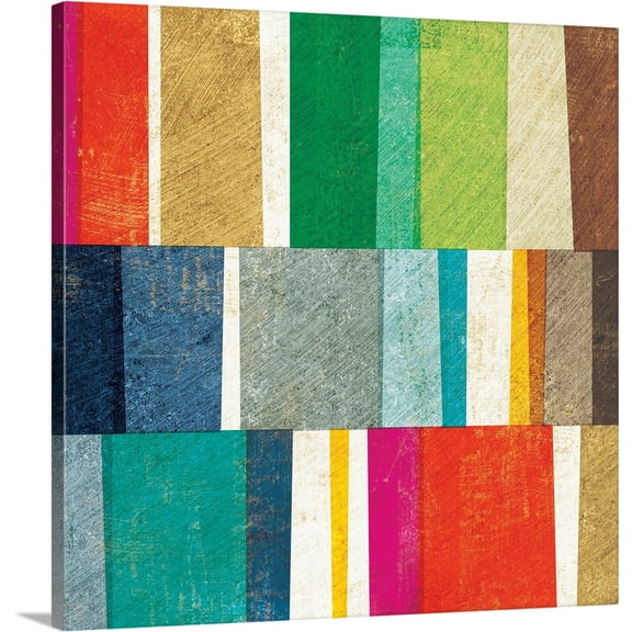 Great BIG Canvas | "Colorful Abstract" Canvas Wall Art - 20x20