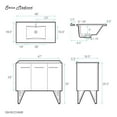 thumbnail image 6 of Annecy 48 in. Black Walnut Bathroom Vanity With Black Ceramic Sink Top, 6 of 13