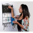 thumbnail image 4 of Mango Steam Deluxe Wall Mounted Closet/Wardrobe Jewelry & Earrings Organizer (Metal, Black), 4 of 11