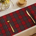 thumbnail image 7 of Wzzjkit Christmas Placemats Table Placemats, Red and Green Plaid Christmas Place Mats, 12x18 Inch Winter Xmas Holiday Table Mats for Party Kitchen Dining Decoration, 7 of 7