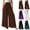 #02 Brown, variant on High Waist Elastic Waist Wide Leg Chiffon Pants for Women Sheer Hem Lightweight Flowy Pants Loose Fit Dressy Casual Party Vacation Bottoms , #02 Green, XXL