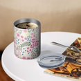 thumbnail image 3 of 12oz Coffee Tumblers Pioneer Flower Floral Print Pattern Stainless Steel Vacuum Insulated Travel Tumbler Coffee Cups Mug with Lid and Straw with Cleaning Brush for Cold & Hot Drinks, 3 of 5