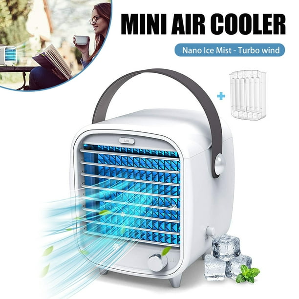 Portable Air Conditioner, Desktop Rechargeable, with 3 Speeds, Air