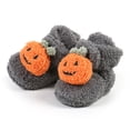 thumbnail image 4 of Baby Booties Halloween Pumpkin Booties Fleece Slippers Soft Newborn Crib Shoes Prewalkers, 4 of 9