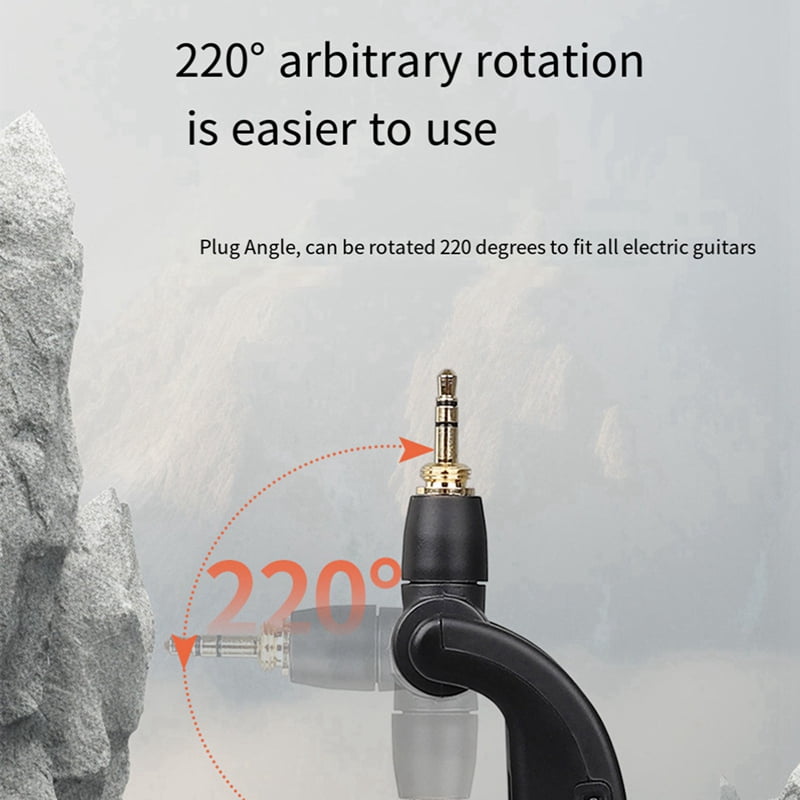 10X Guitar Wireless System Audio Transmitter Receiver USB Rechargeable Wireless System for Electric Guitar Bass