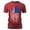 Watermelon Red, variant on LLIMED Men Tee Shirts Graphic Red White Blue Star Stripes Patriotic T-Shirt Short Sleeve T-Shirt Independence Day Clothes Men