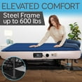 thumbnail image 7 of SerenelifeHome Ez-Bed Inflatable Air Mattress with Frame-Luxury Self-Inflating Blow Travel, Blue/ White, 7 of 7