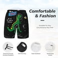 thumbnail image 6 of Picia Space Dino Cartoon Black pattern Mens Swim Trunks with Compression Liner Stretch Beach Shorts Quick Dry with Zipper Pockets No-Chafing Board Shorts-Small, 6 of 9