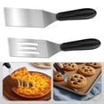 thumbnail image 2 of Pack of 2 Small Nonrust Steel Cooking Spatulas Produced with Grip Ensuring Comfort and Burn, 2 of 8