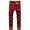 Red, variant on KDFJPTH Baggy Jeans for Men Comfort Waist Regular Fit Jeans Plaid Print Red 32