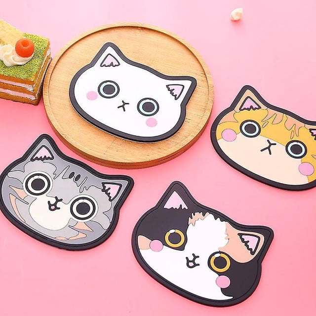 Posavasos de silicona con forma de gato para té ShuxiuWang 8390611113896