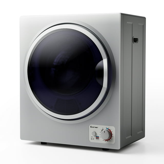 Costway Electric Tumble Compact Laundry Dryer Stainless Steel Wall Mounted 1.5 cu .ft.