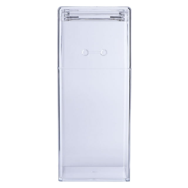 FELTECHELECTR 1 soporte de acrílico para brochas de maquillaje, caja cuadrada para guardar cosméticos, organizador de herramientas de maquillaje sin perla (transparente).