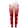 thumbnail image 4 of MKLEKYY Leggings push up para mujer, con estampado floral, de cintura alta, para yoga y fitness, pantalones deportivos de realce 2, 4 of 4
